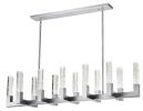 Silver And Clear Candle Style Twelve Light Metal Dimmable Chandelier With Clear Shades