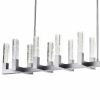 Silver And Clear Candle Style Twelve Light Metal Dimmable Chandelier With Clear Shades