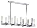 Silver And Clear Candle Style Twelve Light Metal Dimmable Chandelier With Clear Shades