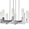 Silver Candle Style Eight Light Metal Dimmable Chandelier With Clear Shades