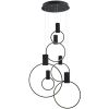Black Geometric Six Light Metal LED Dimmable Chandelier