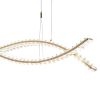 Gold And Clear Two Light Crystal LED Chandelier