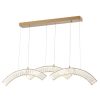 Gold And Clear Three Light Crystal LED Chandelier