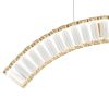 Gold And Clear Three Light Crystal LED Chandelier