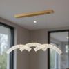 Gold And Clear Three Light Crystal LED Chandelier