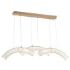 Gold And Clear Three Light Crystal LED Chandelier