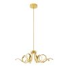 Gold Six Light Metal LED Dimmable Chandelier