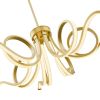 Gold Six Light Metal LED Dimmable Chandelier