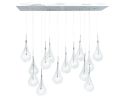 Silver And Clear Bulb Multi Light Transparent Metal Dimmable Chandelier With Clear Shades