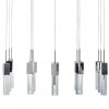 Silver Cluster Multi Light Metal LED Dimmable Chandelier With Clear Shades