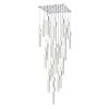 Silver And Clear Multi Light Metal Dimmable Chandelier With Clear Shades