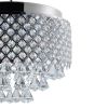 Silver And Clear Nine Light Crystal Dimmable Chandelier With Clear Shades