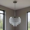 Silver And Clear Nine Light Crystal Dimmable Chandelier With Clear Shades