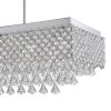 Silver And Clear Twelve Light Metal Dimmable Chandelier With Clear Shades