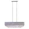 Silver And Clear Twelve Light Metal Dimmable Chandelier With Clear Shades