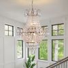 Gold Seven Light Metal Chandelier With Gold Shades