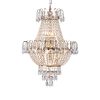 Gold Seven Light Metal Chandelier With Gold Shades