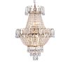 Gold Seven Light Metal Chandelier With Gold Shades