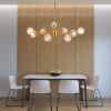 Gold Nine Light Metal Chandelier
