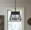 Gold Four Light Metal Chandelier With Gold Shades