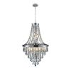 Amber Ten Light Metal Chandelier With Amber Shades