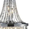 Amber Ten Light Metal Chandelier With Amber Shades