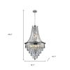 Amber Ten Light Metal Chandelier With Amber Shades