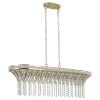 Clear Eight Light Crystal Chandelier With Clear Shades