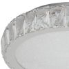 Clear Crystal Flush Chandelier With Clear Shades