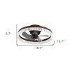 Brown Metal Smart Enabled Semi-Flush Chandelier With Brown Shades