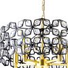 Clear Five Light Crystal Chandelier With Clear Shades