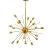 Gold Multi Light Metal Dimmable Chandelier