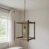 Gold Metal Single Dimmable Ceiling Light With Gold Shades