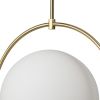White Single Metal Dimmable Ceiling Light With White Shades