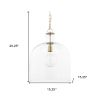 Clear Single Glass Dimmable Ceiling Light With Clear Shades