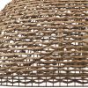 Brown Single Rattan Dimmable Ceiling Light With Brown Shades