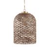 Brown Watergrass Rattan Dimmable Single Pendant Light