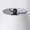 28" Black Novelty Bedside Lamp With Drum Shade