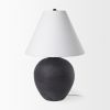 28" Black Novelty Bedside Lamp With Drum Shade
