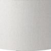 28" White Round Bedside Lamp With Drum Shade