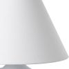 11" White Round Bedside Lamp With Empire Shade