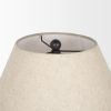 24" Black Round Bedside Lamp With Empire Shade