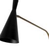 5" Antiqued Gold And Black Metal Swing Arm Wall Light