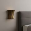11" Gold Metal Corner Wall Light