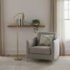 63" Antiqued Brass Metal Reading Floor Lamp With Antiqued Brass Metal Cone Shade