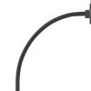 68" Bronze Metal Reading Floor Lamp With Off White Fabric Empire Shade