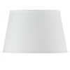 White Faux Silk Plain Drum Lamp Shade