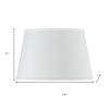 White Faux Silk Plain Drum Lamp Shade