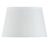 White Faux Silk Plain Drum Lamp Shade