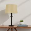Tan Paper Plain Drum Lamp Shade